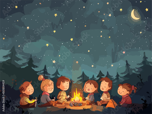 Mesmerizing Night Under the Starlit Canopy: A Camping Adventure Filled with Laughter, Stories, and S'mores