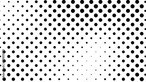Abstract creative pattern pop art comic style black halftone isolated on white background Vector. Dotted circle vector illustration. Abstract halftone background. Dot spray gradation for your design.