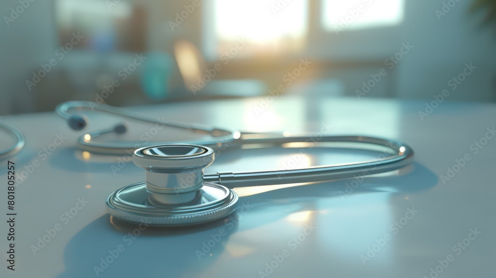 Stethoscope on a bright scene Stethoscope on a bright scene