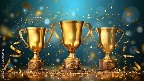trophy leadership awards icon symbols