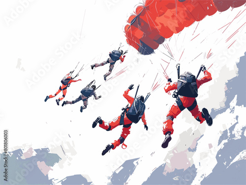Skydiving Extravaganza: Exhilarating Freefall to Graceful Parachute Deployment