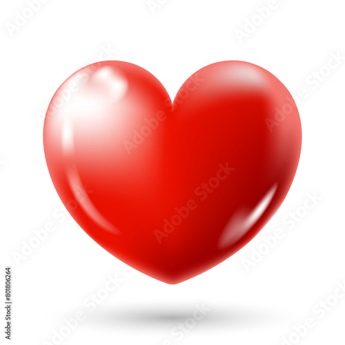 a red heart with a transparent background