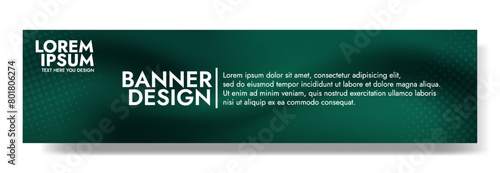 Gradient blurred banner in shades of dark green. Ideal for web banners, social media posts, or any design project that requires a calming backdrop