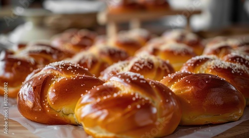 Typical Czech sweet buns made of yeast dough