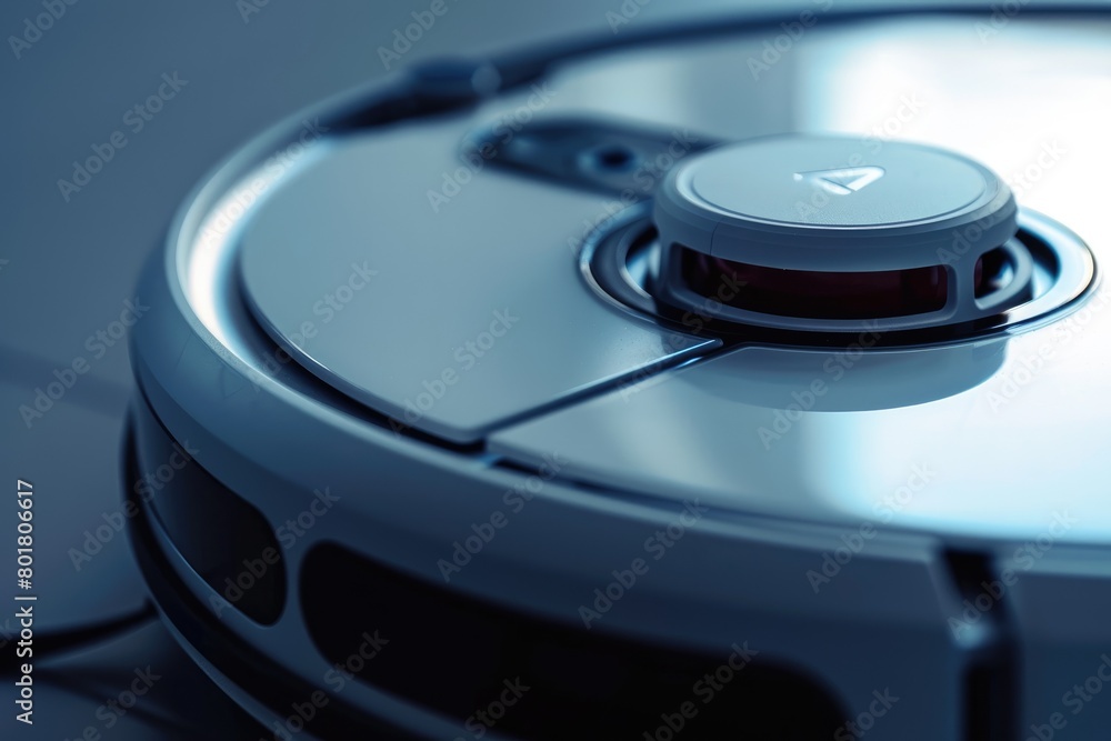 Robotic vacuum cleaner in living room