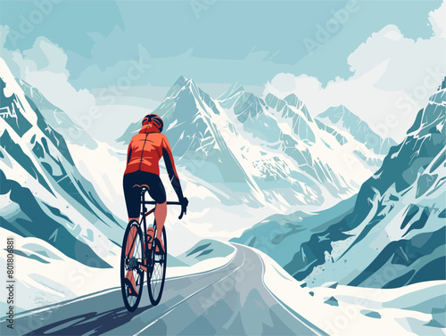 Solo Cycling Adventure through Enchanting Mountain Pass: An Exhilarating Journey Amidst Majestic Peaks