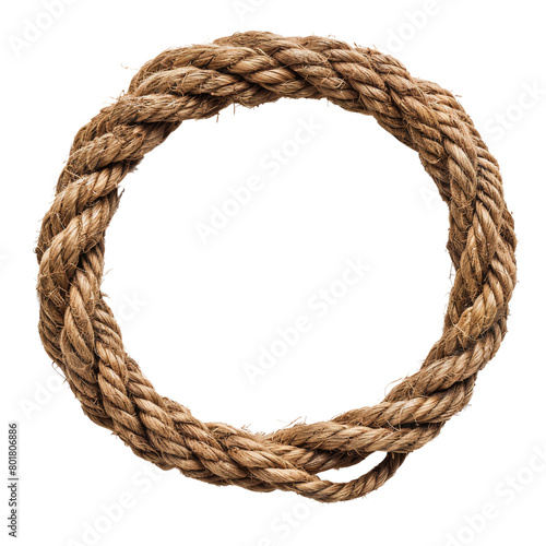 Circle rope isolated on white background cut out