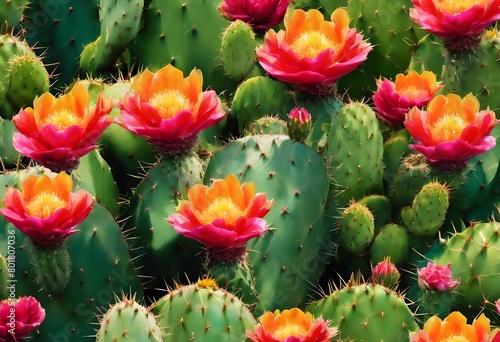 cactus and flowers