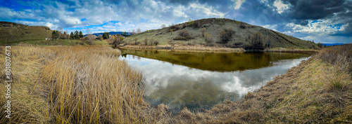 Panorama next to McKergow Meadows & Mud Lake on Middleton Mountain Coldstream, British Columbia, Canada, photo