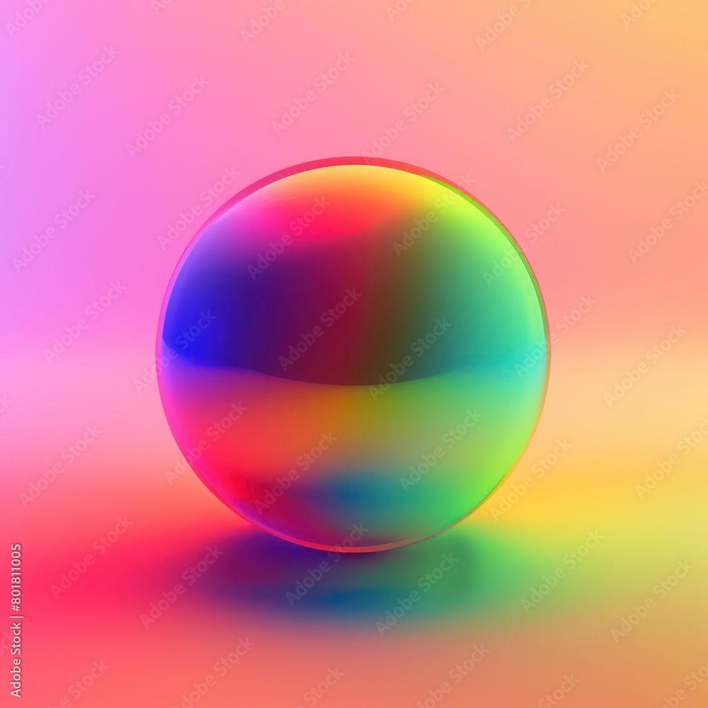 colorful gradient with neon sphere shape under surface colorful gradient with neon sphere shape under surface