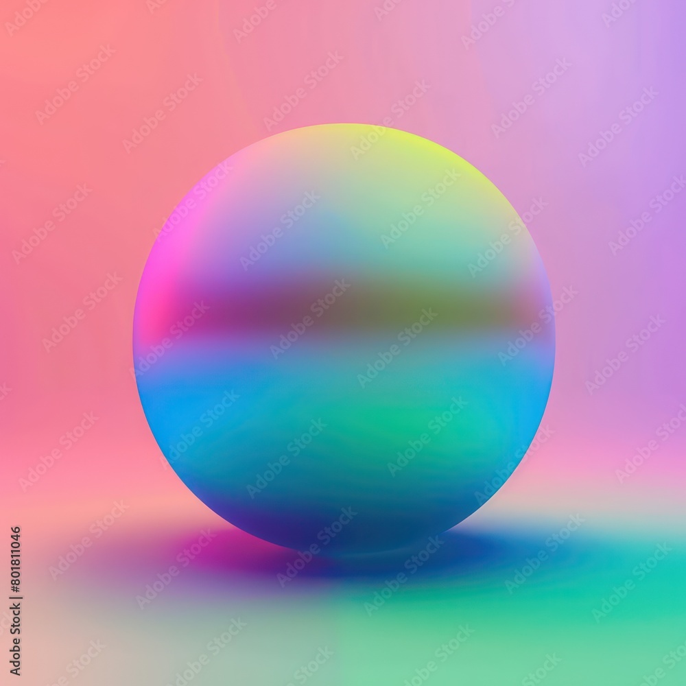 colorful gradient with neon sphere shape under surface colorful gradient with neon sphere shape under surface