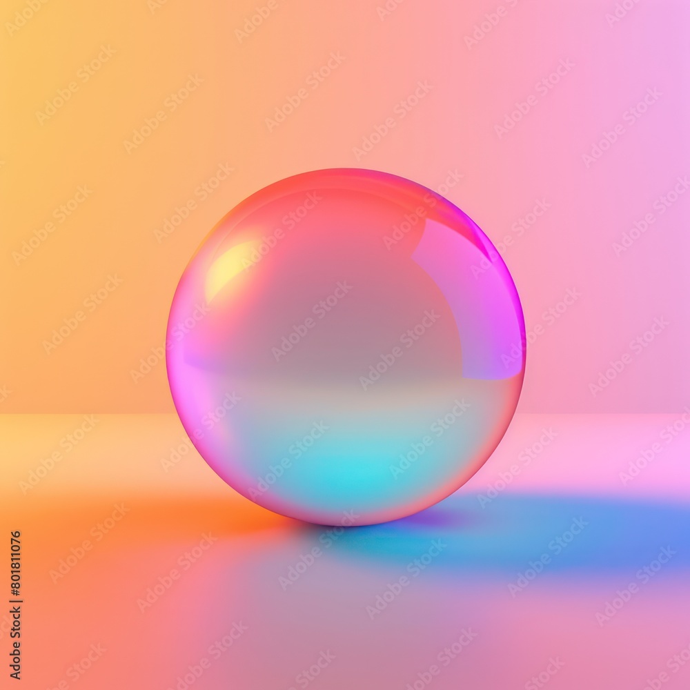 colorful gradient with neon sphere shape under surface colorful gradient with neon sphere shape under surface