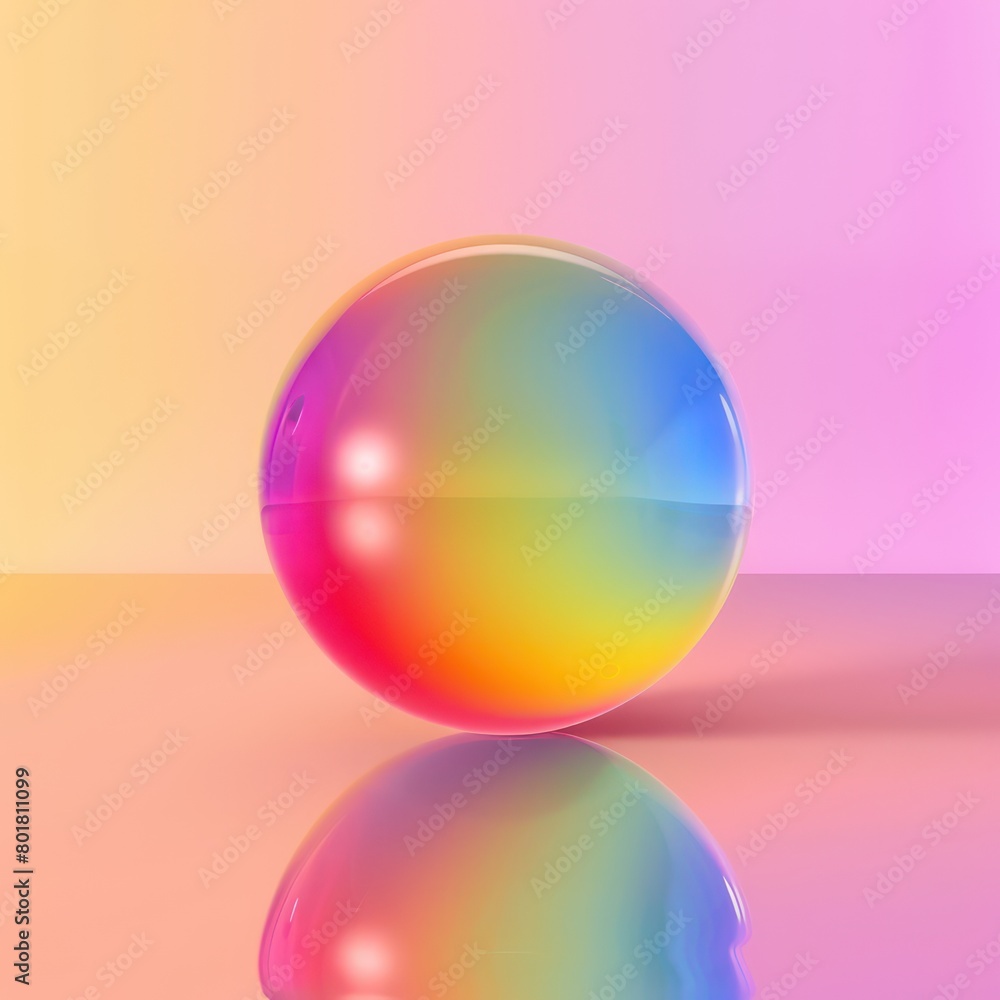 colorful gradient with neon sphere shape under surface colorful gradient with neon sphere shape under surface
