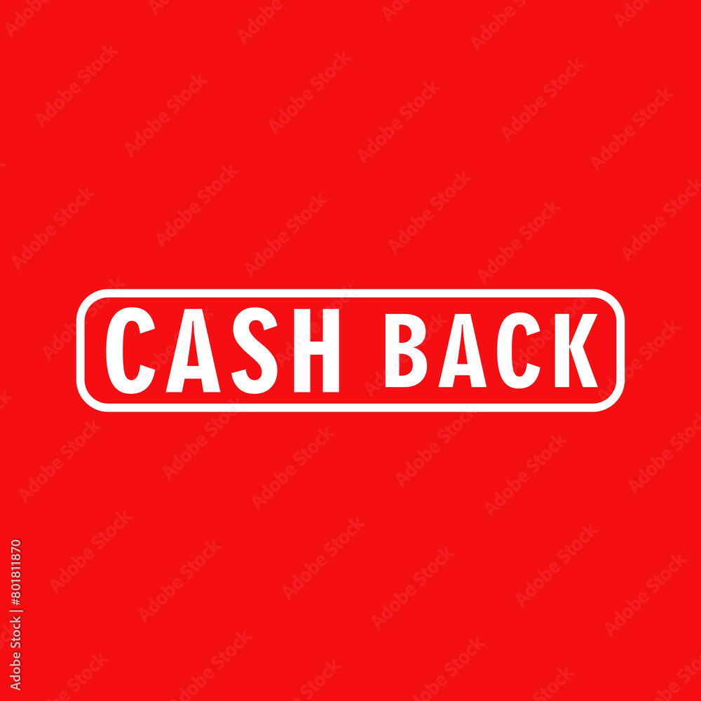 Cash Back Text Stamp