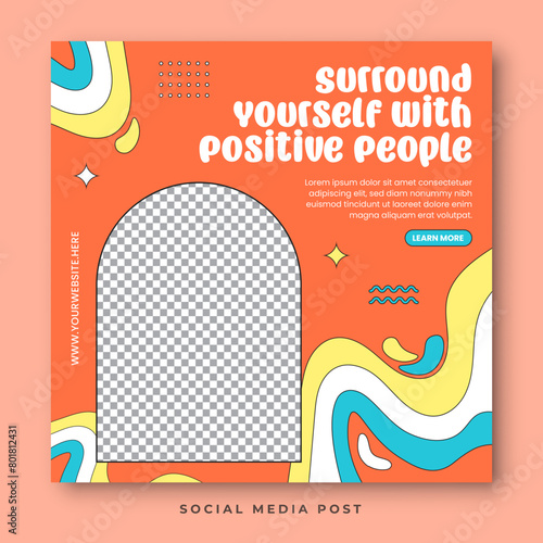 Photos Positivism template for social media post