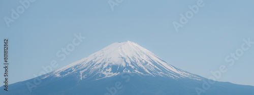 Mount Fuji  with clear sky from lake kawaguchi, Yamanashi, Japan © Hide_Studio