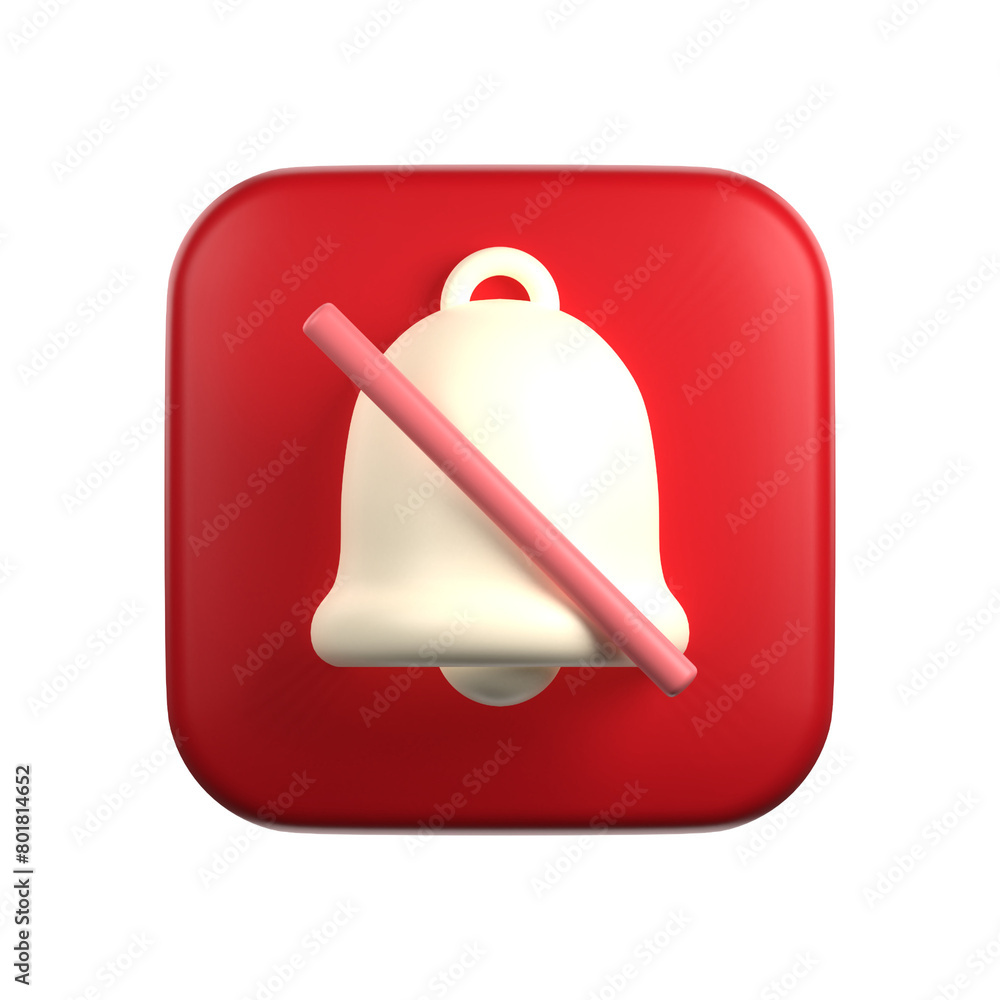 mute in 3d illustration of user interface theme mute in 3d illustration of user interface theme
