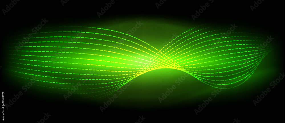 A mesmerizing visual effect lighting resembling a green glowing wave on a black background, reminiscent of terrestrial plant patterns with hints of electric blue and lens flares A mesmerizing visual effect lighting resembling a green glowing wave on a black background, reminiscent of terrestrial plant patterns with hints of electric blue and lens flares