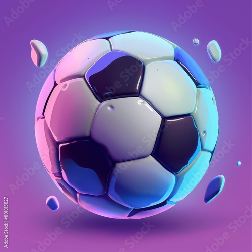 a soccer ball style illustration