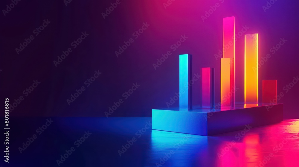 gradient background from blue to purple, dynamic typography, infographic elements, charts and graphs space gradient background from blue to purple, dynamic typography, infographic elements, charts and graphs space