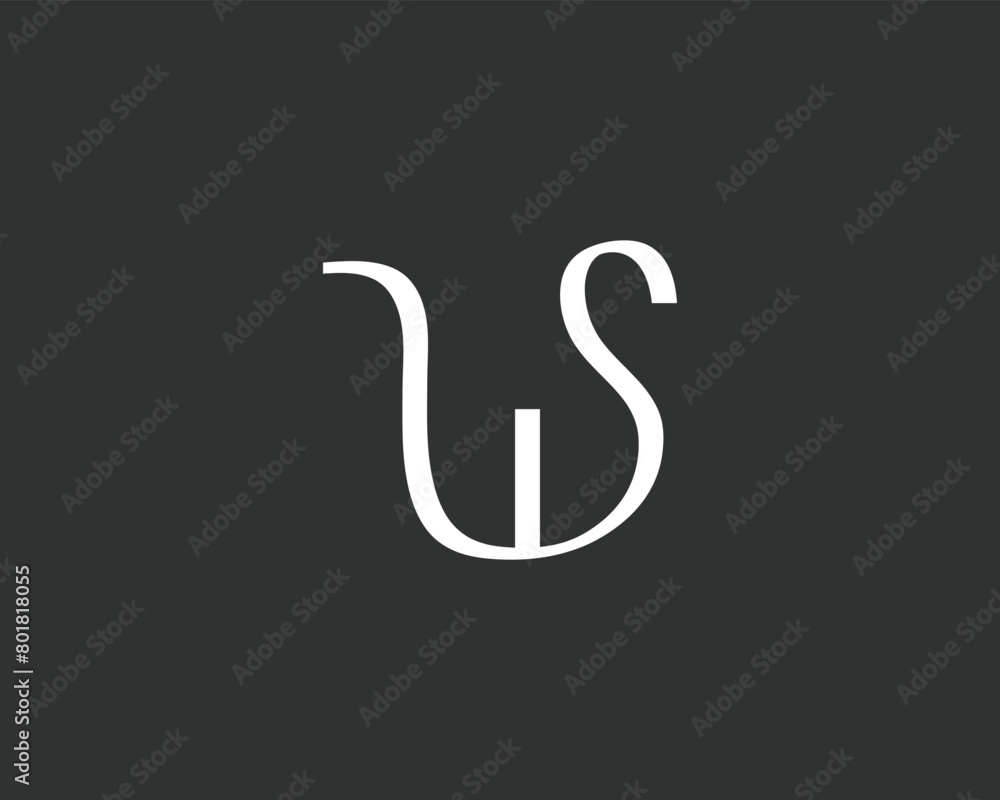 Creative letter initial WS logo design template Creative letter initial WS logo design template