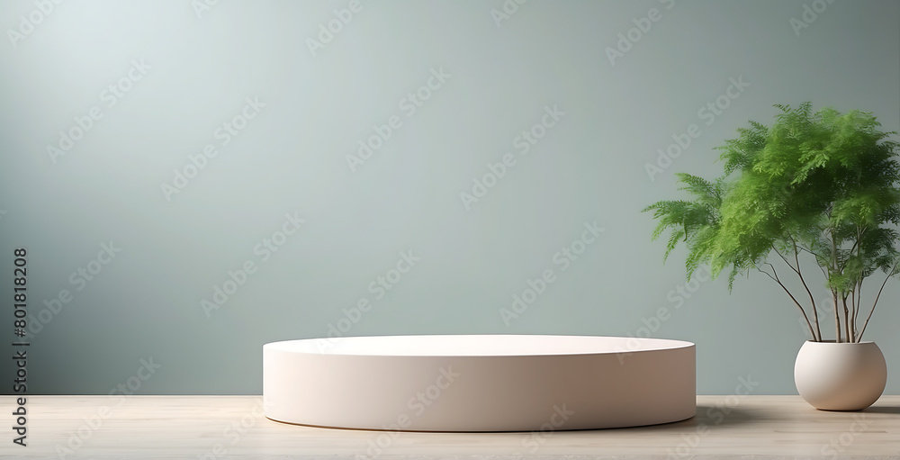 Empty beautiful 3D round podium with copy space Perfect platform for showing your products Empty beautiful 3D round podium with copy space Perfect platform for showing your products