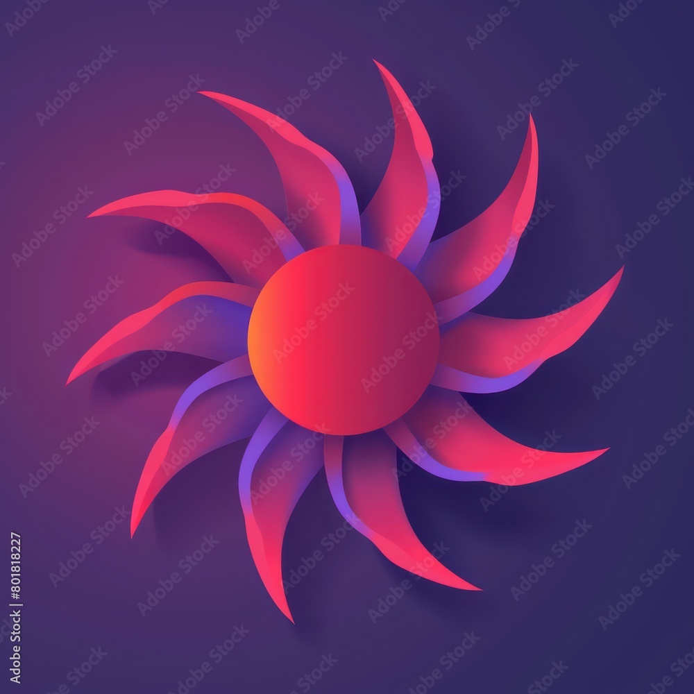 gradient purple to red a sun illustration gradient purple to red a sun illustration