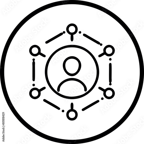 Social relationship logo, icon template