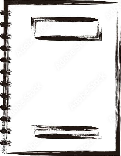 筆書きビジネスアイコン　ノート