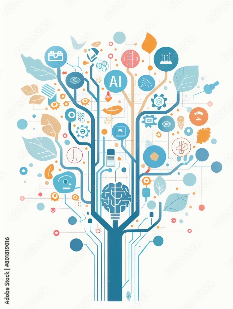 illustration graphic design logo showing AI illustration graphic design logo showing AI