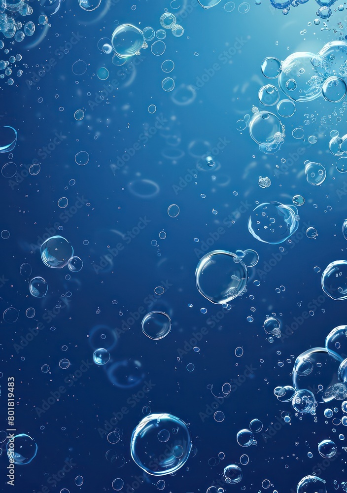 bubbles in water and gas, simple