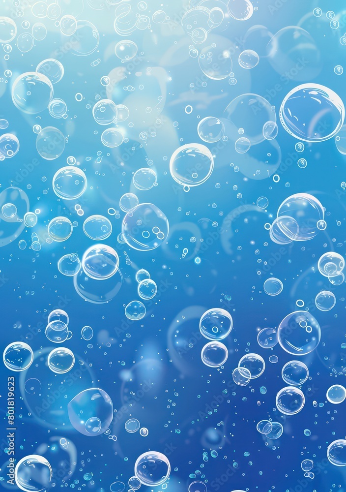 bubbles in water and gas, simple