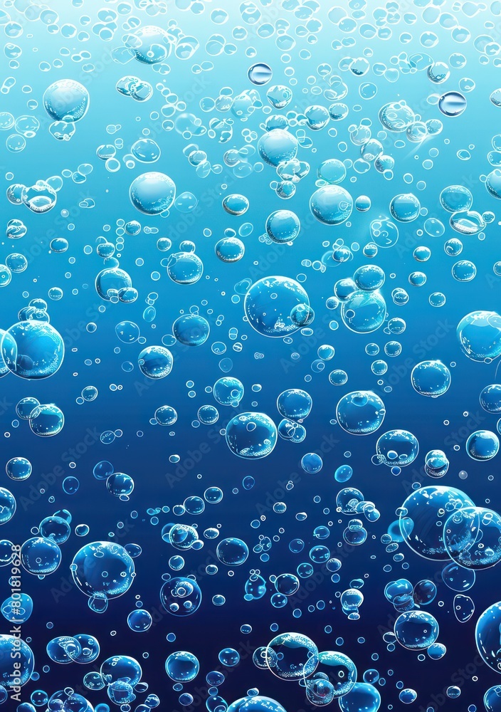 bubbles in water and gas, simple