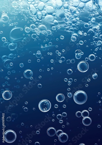 bubbles in water and gas, simple