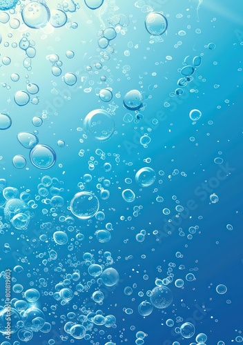 bubbles in water and gas, simple