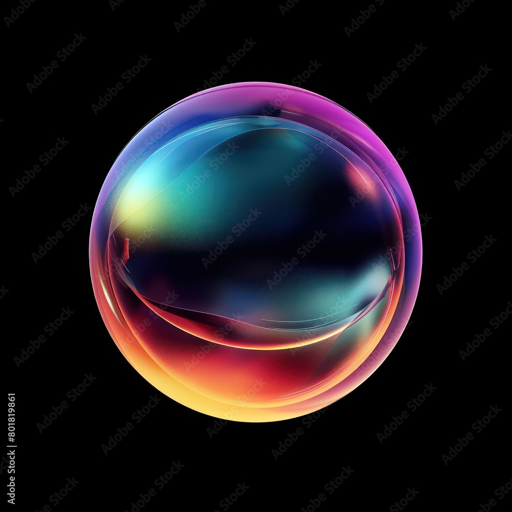 multi color diffused gradient sphere glowing, on black background multi color diffused gradient sphere glowing, on black background