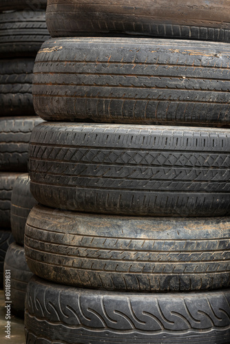 stack of old tires