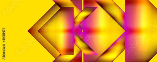 A vibrant yellow and purple background with a geometric pattern, showcasing colorfulness and symmetry. The artful combination of magenta tints and shades creates a visually striking closeup