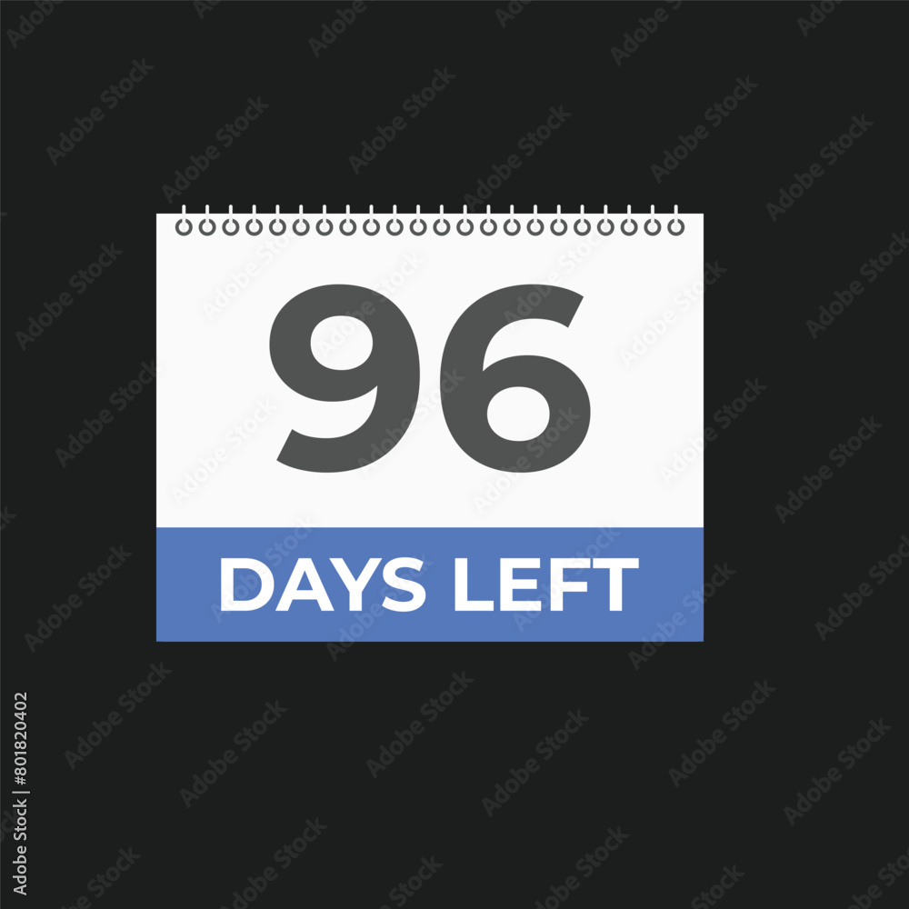 96 days to go countdown template. 96 day Countdown left days banner design. 96 Days left countdown timer 96 days to go countdown template. 96 day Countdown left days banner design. 96 Days left countdown timer
