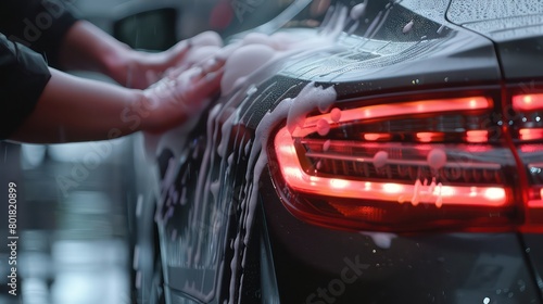 man hand washing car cleaning, car maintenance © STOCKYE STUDIO
