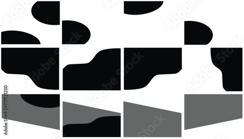 Header shape background for website design. Vector blue border for banner. Abstract divider for bottom or frame of template and web page.