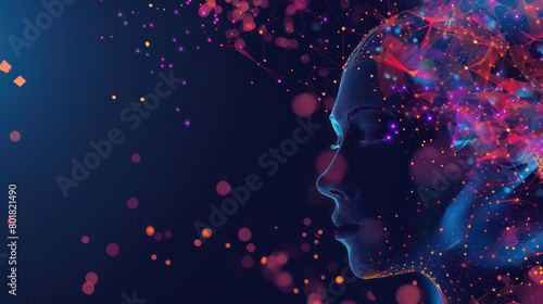 abstract neural network visuals design of futuristic marketing event
