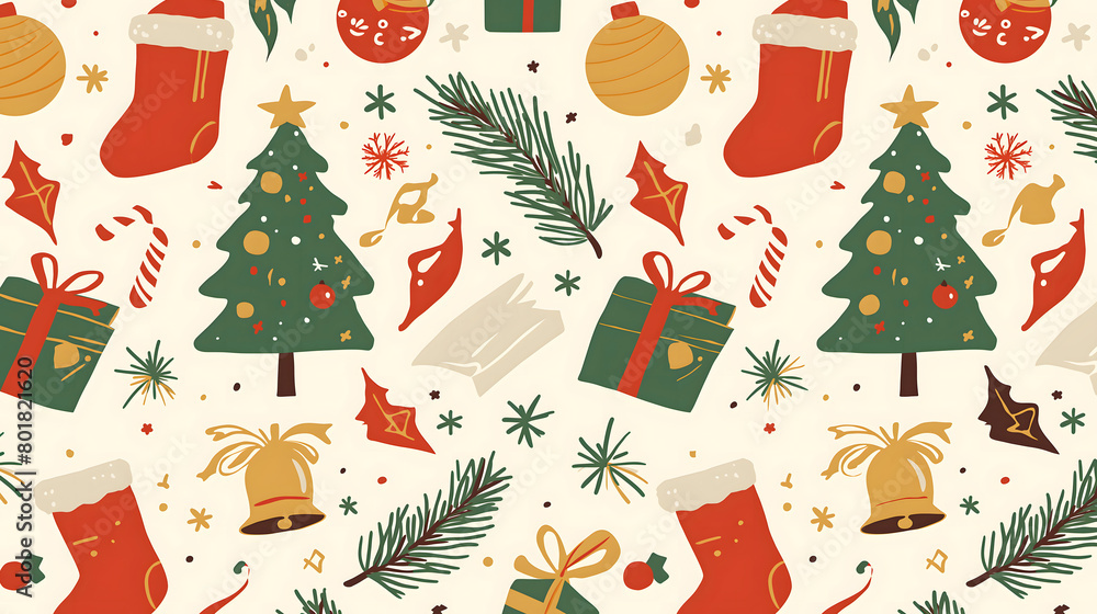 Fototapeta premium christmas pattern