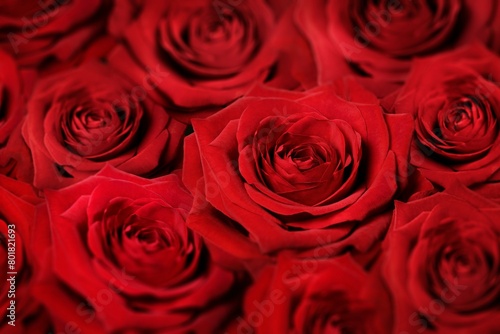 Red roses  valentine s background  flower macro shot