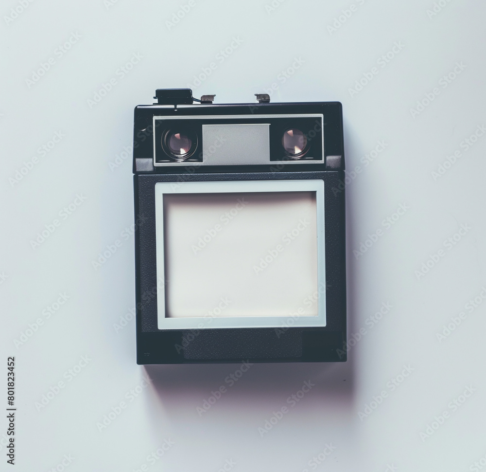 Polaroid photo frame on a white background, with no text or letters, as a mockup template for your design project. AI art Polaroid photo frame on a white background, with no text or letters, as a mockup template for your design project. AI art