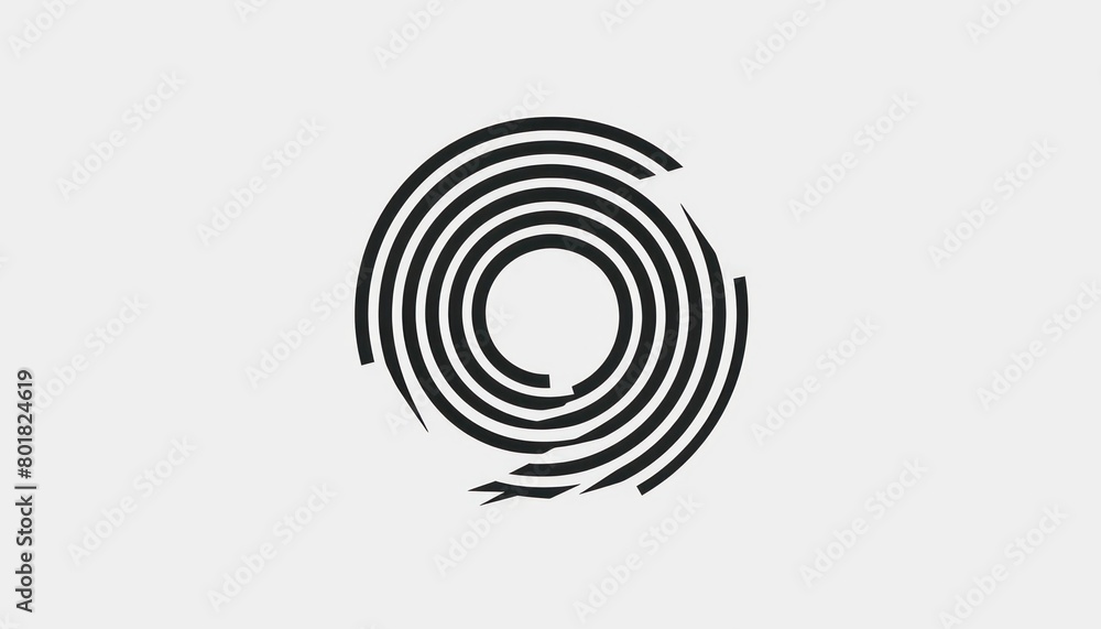 logo design of a circle with several lines, white background logo design of a circle with several lines, white background