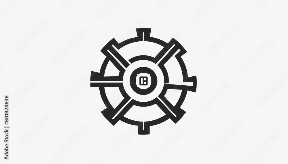 logo design of a circle with several lines, white background logo design of a circle with several lines, white background