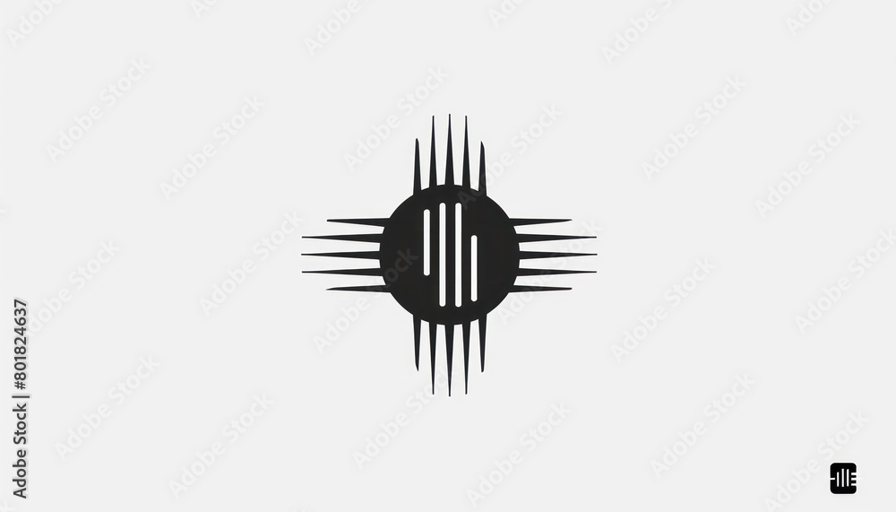 logo design of a circle with several lines, white background logo design of a circle with several lines, white background