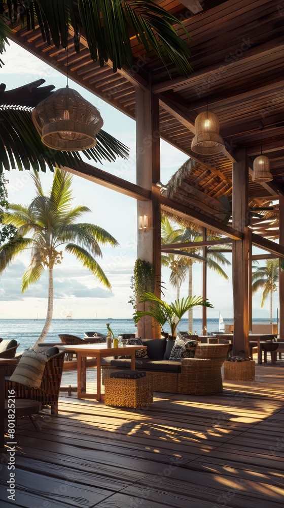 modern beach club design near the ocean