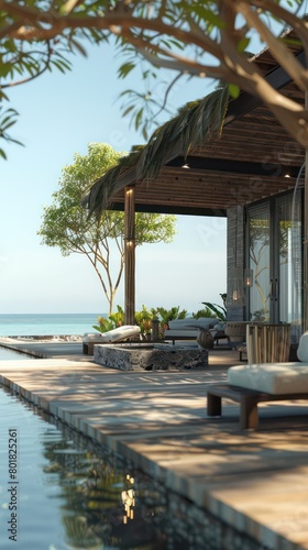 modern beach club design near the ocean